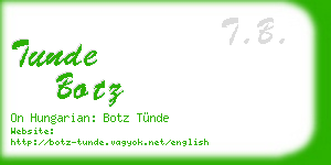tunde botz business card